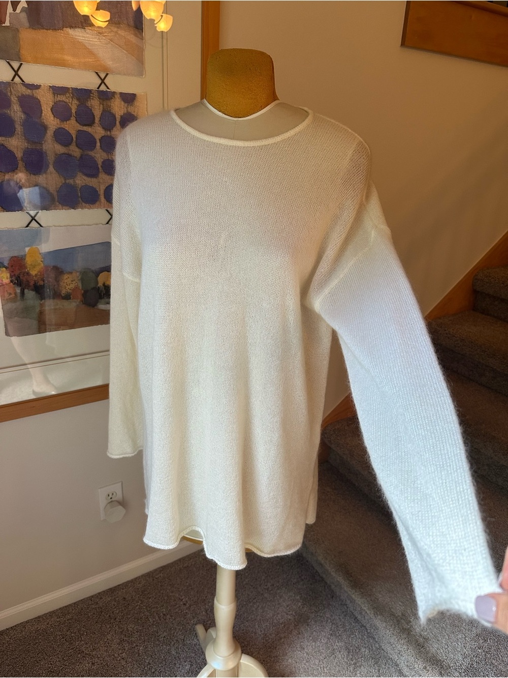 Eileen Fisher long sleeve lightweight tunic sweater